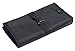 Premium Compartments Sea-Breeze Hanging Toiletry Bag (Black with Aqua Zippers and Mesh Pocket)