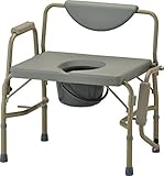 NOVA Heavy Duty Commode with Drop-Arm 500 lb Weight Capacity