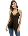 PattyBoutik Women Crochet Lace Inset Halter Crossover Blouse (Black Small)