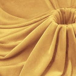 P Pothuiny Gold Velvet Fabric by The Yard, 1 Yard x