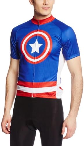 83 Sportswear Men's Super Hero Cycling Jersey, Blue, X-Large