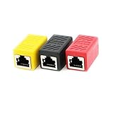 Pasow RJ45 Coupler in-Line Coupler Cat6 Cat5e Cat5 Ethernet Cable Extender Adapter Female to Female (3 Pack)