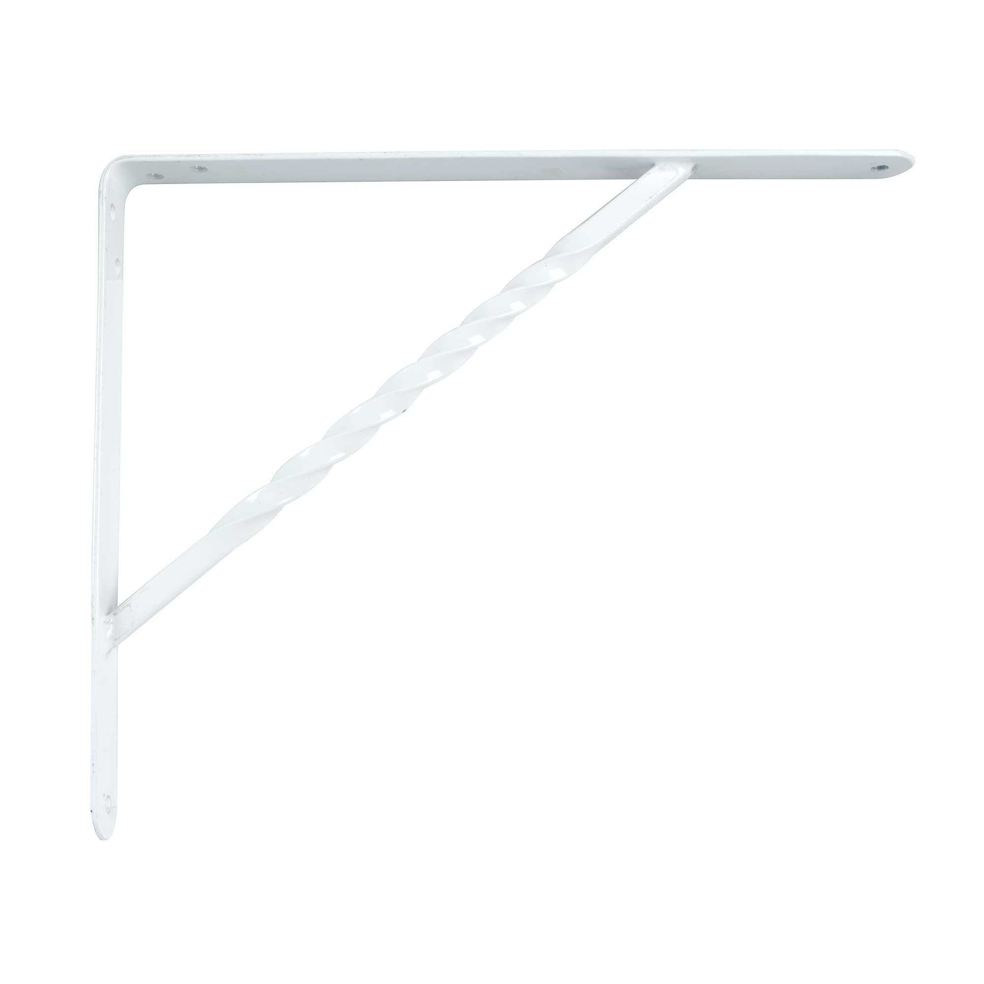 Amig - Wall Shelf Bracket | Sturdy and Easy to Install | Ideal for Home and Office | Capacity 225 kg | Compatible with Amig Drawer Rails, White, 250 x 200 mm, Steel Alloy