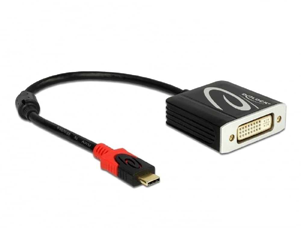 Delock Adaptor USB Type-C Male to DVI Female (DP Old Mode) 4K 30 Hz