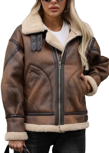 Amazon.com: Isaac & David Chicago Women's A2 Aviator Removable Fur