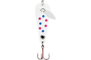 Northland Tackle Ice Fishing Thumper Spoon, Stamped Brass Flutter Spoon Ice Fishing Lure for Walleye, Crappie, & More, 10 Colors, 1/16 Oz, 1/8 Oz, 3/16 Oz, ¼ Oz Lure Sizes