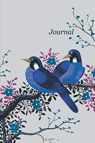 Journal: Blue Birds 6x9 - GRAPH JOURNAL - Journal with graph paper pages, square grid pattern by Premise Content