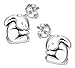 Sterling Silver 925 Mini Bunny Rabbit Earrings on Stainless Steel Metal Posts and Nuts