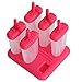 CHICHIC Popsicle Molds Ice Pop Ice Pop Molds Ice Bar Maker Plastic Popsicle Mold, Deep Pink
