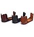 CEARI PU Leather Camera Half Case Bottom Case for Fujifilm X100S X100T Digital Camera + Microfiber Clean Cloth - Coffee