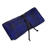 Jewelry Roll Clutch Large - Silk Jacquard (Cobalt Blue)