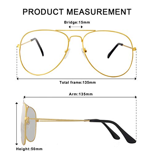 Aisswzber Classic Aviator Sunglasses For Men & Women - UV400 Protection Plastic Frames - View #10