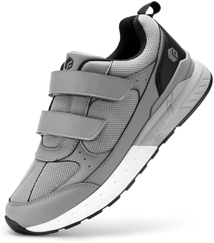 FitVille Mens Rebound‎ Core Running Shoes White Grey Wide 10EW FT-FCV420250402M FitVille Men High-top Wide Walking Shoes Rebound Core  main image 3