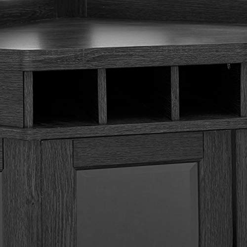 Home Source Eckschrank für Likör und Gläser mit Holzrahmen und Weinregal für Esszimmer oder Lounge – Bild 6