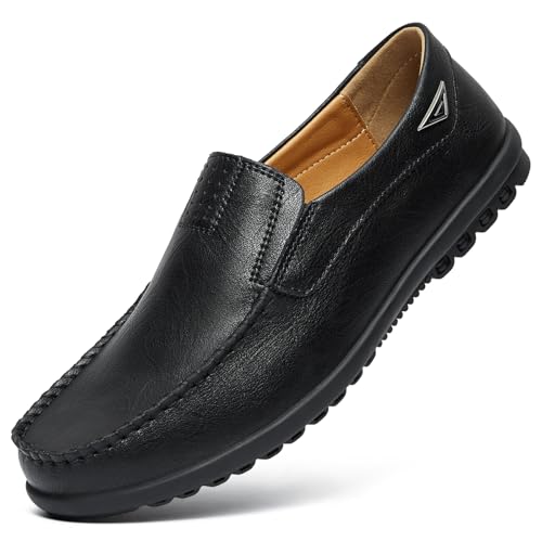 Go Tour Men’s Casual Leather Fashion Slip-on Loafers Shoes