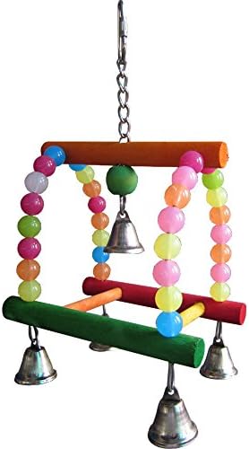 Vpets Coloful Balls Naturals Wooden Width 4.9 inches By Length 10.6 inches Bird Creations Bird Toy