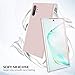 Caka Galaxy Note 10 Plus Case, Galaxy Note 10 Plus Liquid Silicone Gel Rubber Case Soft Slim Girly Women Microfiber Cloth Lining Cushion Cute Protective Case for Galaxy Note 10 Plus 5G (Pink Sand)