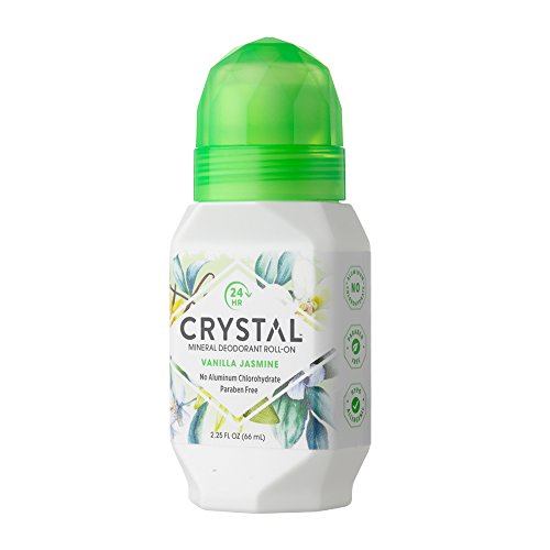 Crystal Mineral Deodorant RollOn, Vanilla Jasmine, 2.25 oz (Pack of 4