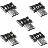 CY 5pcs Ultra Mini DM Micro USB 5pin OTG Adapter Connector for Cell Phone Tablet & USB Cable & Flash Disk
