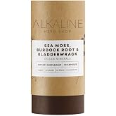 Alkaline Herb Shop Sea Moss, Burdock Root &amp; Bladderwrack Supplement 90 Capsules - Wildcrafted Ocean Minerals with Iodine - Vegan, No Fillers - Thyroid &amp; Skin Support
