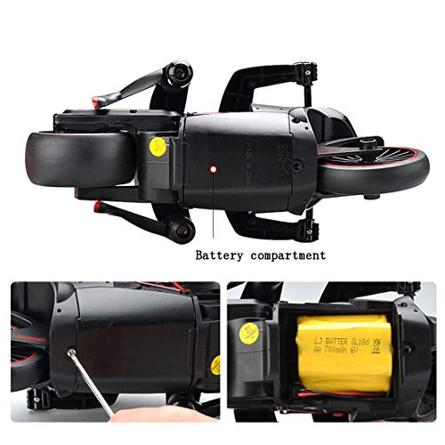 FenglinTech RC Motorcycle, 6V 4 Channels 2.4G High-Speed Remote Control Racing Drift Motorcycle with Light for Kids and Adult - (Red) - Thumbnail 5