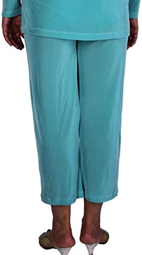 Women's Acetate Slinky Pull On Capri Pants Made in USA