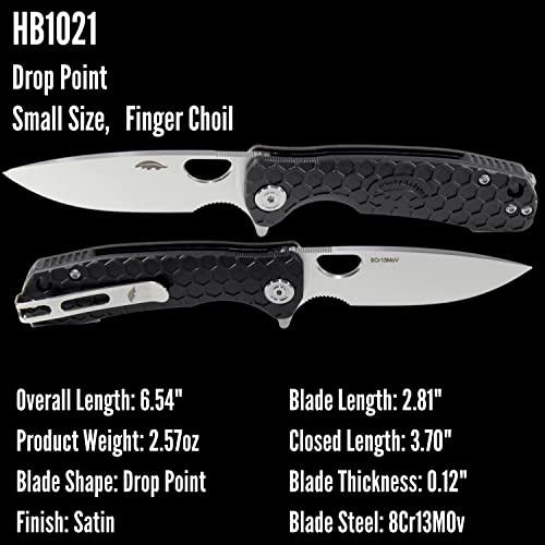 Western Active Honey Badger Small Pocket Knife, EDC Drop Point Folding