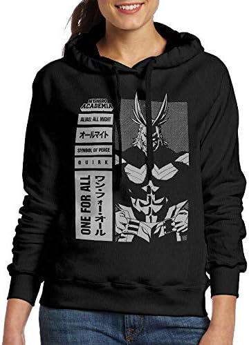 IxiaDHJ My Cute Hero Academia Womens Hipster Sports Hoodies Pullover Black