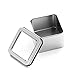Tosnail 5 oz. Clear Top Square Empty Tin - Great for Store Spices, Candies, Tea or Gift Giving, Pack of 12