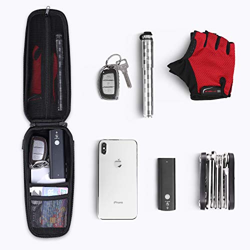 W WHEEL UP Bike Frame Bag,Bicycle Front Frame Phone Bag Bike Top Tube Bag Bike Bag Cycling Accessories Pouch