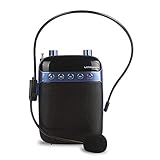 Aolvo Voice Amplifier Portable Voice Waistband Amplifier with Wired Microphone Headset for Teachers Guiders Gym Directors
