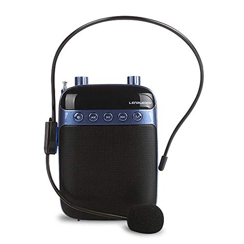 Aolvo Voice Amplifier Portable Voice Waistband Amplifier with Wired Microphone Headset for Teachers Guiders Gym Directors