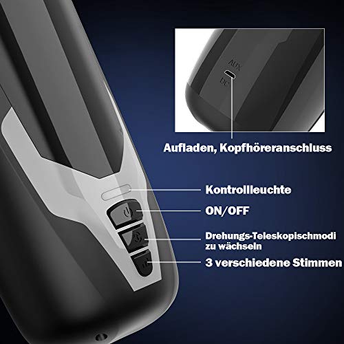 Automatischer Masturbator Cup für Männer Elektrische Masturbieren Mann mit extrem Motor Sexspielzeug für Männer mit Teleskop- und Rotationsmodi Oral sex Geschenk Blowjob Penis Stimulator mit 3 Stimmen