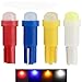 10-Pack 12V,20Lums,AMAZENAR Red T5 / 74 73 2723 2721 1 SMD LED Ceramic for Car Auto Side Wedge Gauge Dashboard Instrument Panel Lights Lamp Ash Tray Light Bulb