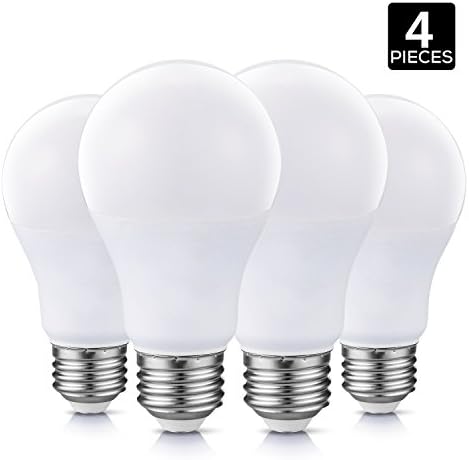 CPLA Lighting A19 LED Light Bulbs 60 watt Equivalent (6w), Daylight White 6400k, E26 Medium Screw Base, 500lm, CRI80+, General Purpose Non-dimmable 240 degree beem angle Light Bulbs, Pack of 4