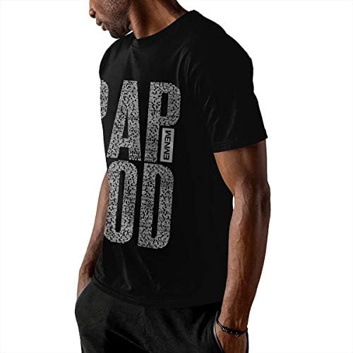Eggpapa Eminem Rap God Lyrics Logo Men's Short-Sleeve T Shirt Black