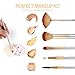 Make up Brushes, VANDER LIFE 32pcs Premium Cosmetic Makeup Brush Set for Foundation Blending Blush Concealer Eye Shadow, Cruelty-Free Synthetic Fiber Bristles, Travel Makeup bag Included, Champagne