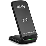 Thinkfly Qi Wireless Charger for iPhone 8 iPhone 8 Plus iPhone X 2 Coils Fast Wireless Charging Stand Pad for Galaxy Note 8 S8 S8+ S7 edge S7 S6 edge+ Note 5 Standard Charge for All Qi Devices