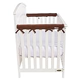Trend Lab Fleece CribWrap Rail Covers for Crib Sides (Set of 2), Brown, Narrow for Crib Rails Measuring up to 8