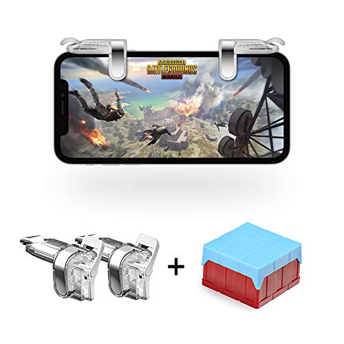 Mobile Game Controller, Jizmo High Sensitive L1R1 Mobile Game triggers for PUBG Mobile/Knives out mobile Games