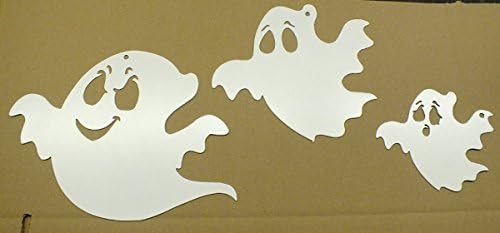 Halloween Ghosts Decorations - Set of 3 Indoor/Outdoor Decoration - Steel - Metal Made In USA