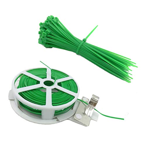 HomiMaster Garden Plant Ties 164 Feet with Plenum Cable Ties 100 PCS