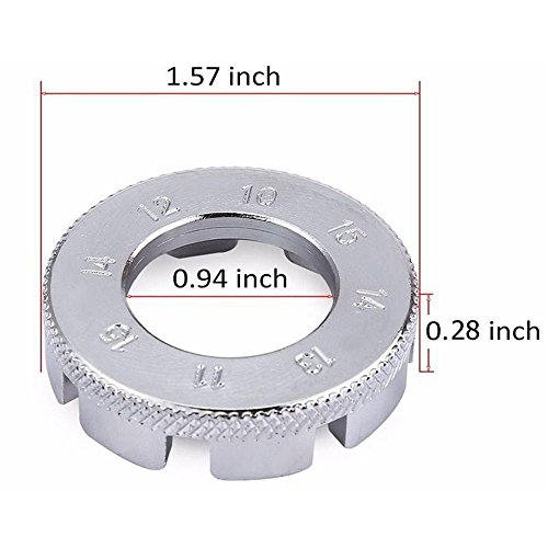 Oceaneshop Bicycle Cycling Repair Fix Tool Wheel Rim Nipple Key Spanner Bike Spoke Wrench 8 Groove