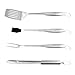 BBQ Masters Heavy Duty 4 Piece BBQ Grilling Tools Set - Extra Thick Stainless Steel Barbecue Grill Accessories - 18