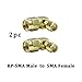 HIGHFINE 2X RP-SMA Male (Jack) to SMA Female (Jack) Right Angle 90-Degree Adapter Gold Plated Connectors Contacts