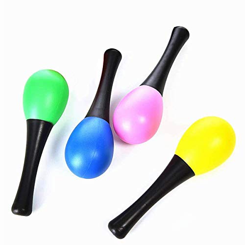 FST 12 Pack Wrist Bell Sand Hammers Set,8 PCS Jingle Bells with 4 PCS Maracas Rattle Shakers Musical Educational Toys for Kids Adults