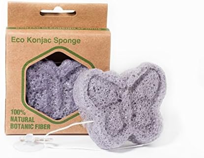 WSWS - Eco Konjac Sponge All Natural Facial Sponge (Purple-Butterfly)