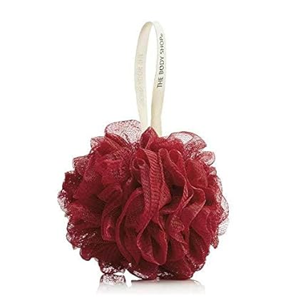 The Body Shop Ultra Fine Bath Lily-Exfoliating Scrub-Bath Pouf-Shower Scrub-Body Scrub-Body Pouf (Maroon)