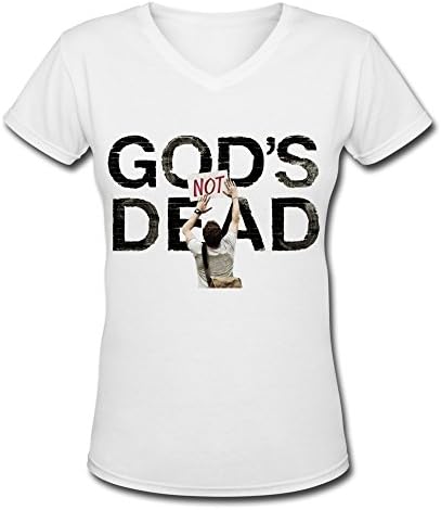 JJTC Newsboys We Believe God's Not Dead Tour Fan Logo V Neck T Shirt For Women White