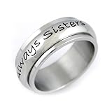 Always Sisters Forever Friends Spinner Ring - Sister Rings - BFF Sister Gifts - Best Friends Sister Ring